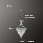 50 cm / Quincaillerie en argent / Lumière neutre