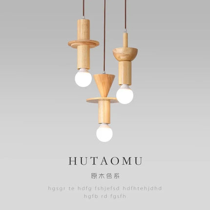 Suspension moderne en rondins style japonais pour intérieur élégant — LZ4X9P2Q