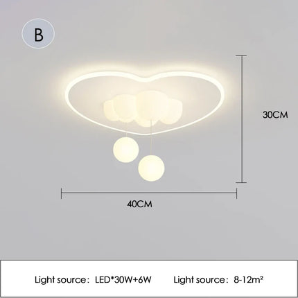 Plafonnier LED nuage pour chambre d'enfant au design chaleureux et minimaliste — LZ4X9J2