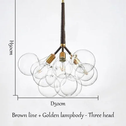 Lustre en verre à bulles pour décoration intérieure — LZ4X9P2