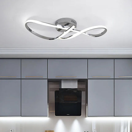 Plafonnier LED doré chromé pour salon et salle à manger — LZ4P9XQ