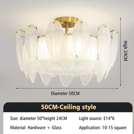 Lustre moderne en verre au design épuré — LZ4Q7M2