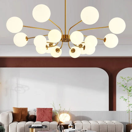 Suspension en métal chromé avec boule en verre décorative — LZ4X9T2