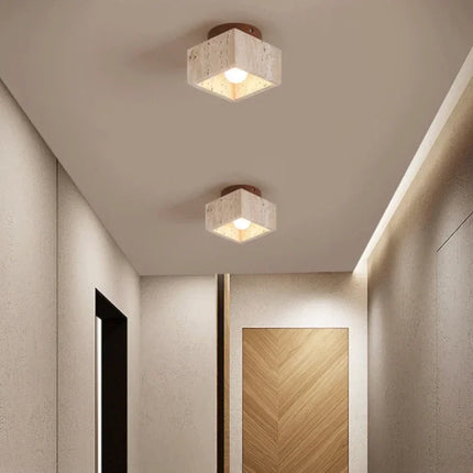 Plafonnier minimaliste en pierre pour ambiance apaisante — LZ4X9T2