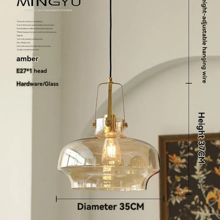 Suspension nordique en verre avec éclairage LED moderne — LZ4T9Q2M