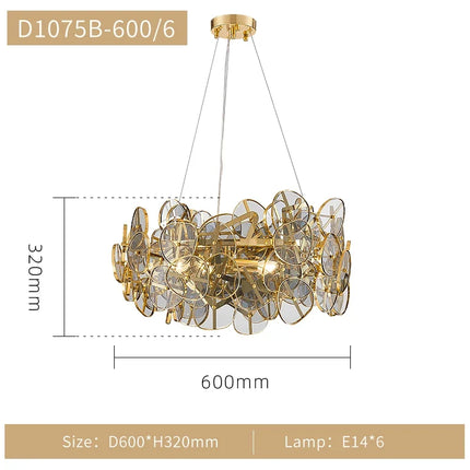 Lustre en verre design tournesol pour intérieur moderne — LZ4X9P2
