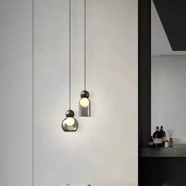 suspension moderne en verre pour décoration intérieure