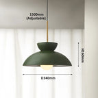 Vert / D340xH160mm / Douille E27 | Aucune ampoule incluse