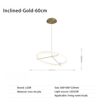 Suspension LED design nordique en acrylique décoratif — LZ4X9T2