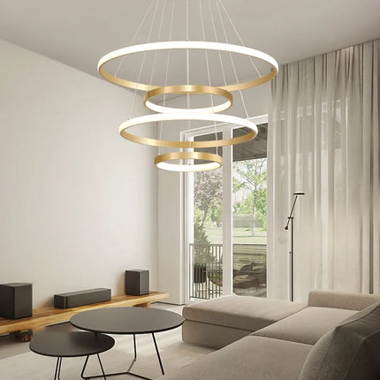 Lustre suspension nordique moderne avec LED et télécommande — LZQ7D2