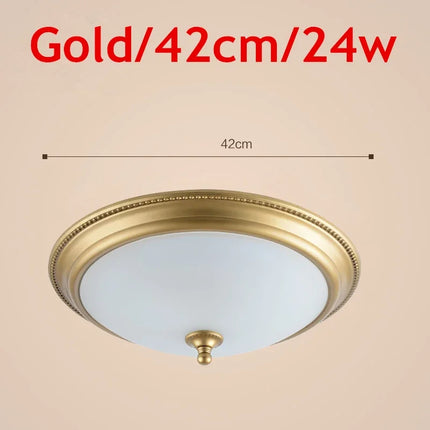 Plafonnier rond LED or, noir et bronze avec verre dépoli pour salon et cuisine — LZ4X9T