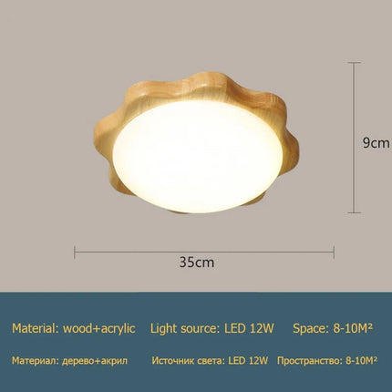 plafonnier grain de bois moderne pour décoration maison