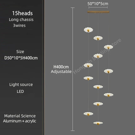 Lustre LED moderne pour intérieur élégant et contemporain — LZ4X9P