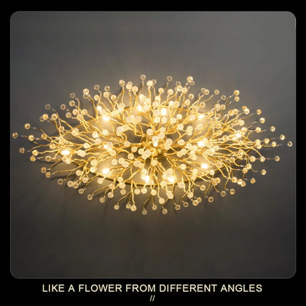 Lustre suspension LED en cristal style nordique élégant — LZ4X9T