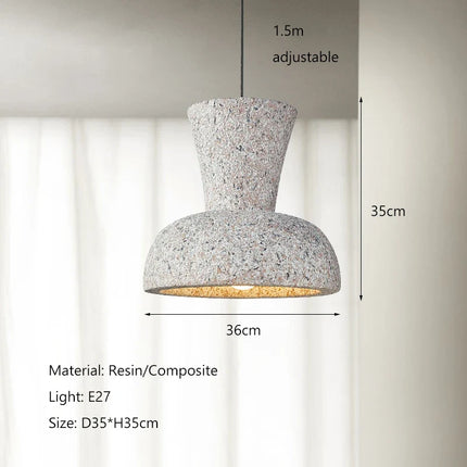 Lustre LED suspension nordique style wabi sabi pour bar et intérieur — LZ4X7Q