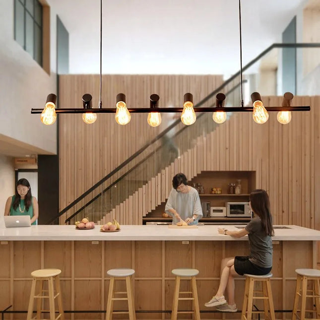 lustre industriel américain pour bar restaurant ou salon
