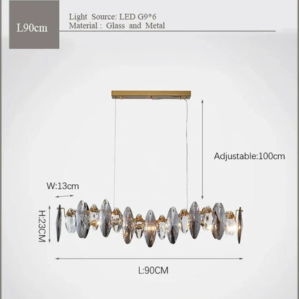 Lustre moderne en cristal pour décoration intérieure 2024 — LZ4X9B