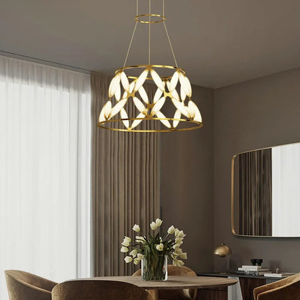 Lustre LED minimaliste avec abat-jour fantaisie pour Noël — LZ4XJ9