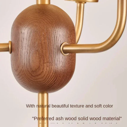 Suspension japonaise rétro en bois massif style wabi-sabi — LZ4X9M