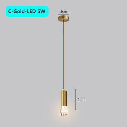 Suspension LED tube long design moderne pour intérieur luxe — LZ4X7Q9