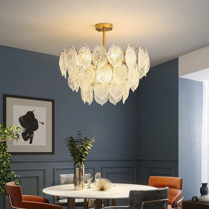 Lustre moderne en verre pour décoration intérieure élégante — LZ4P9X2