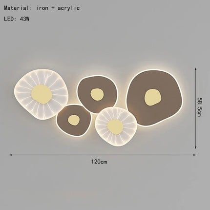 Applique murale LED feuille de lotus avec 3 luminaires à gradation variable — LZ4X9P2
