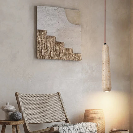 Suspension vintage en pierre naturelle avec éclairage LED intégré — LZ4X9P2