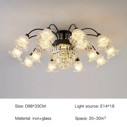 Lustre rétro en cristal pour décoration intérieure élégante — LZ4P9XJ2