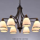 8 lumières éteintes / Sans ampoules