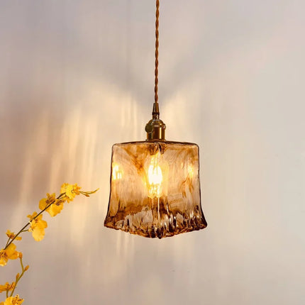 Lustre suspension en verre rétro pour café et restaurant — LZ4X9P2