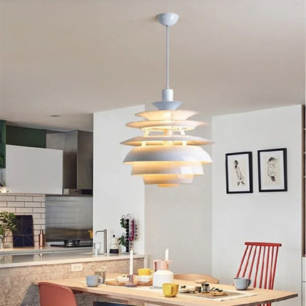 Lustre suspension postmoderne nordique à plusieurs niveaux décoratifs — LZ4X9P
