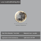 Câblage lunaire 24 cm / Lumière chaude Pas de RC