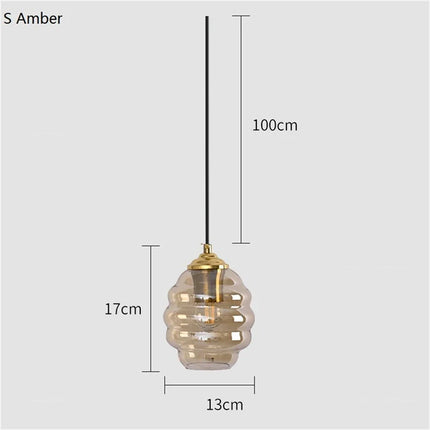 Suspension en verre teinté au design moderne pour éclairage intérieur — LZ4X9T