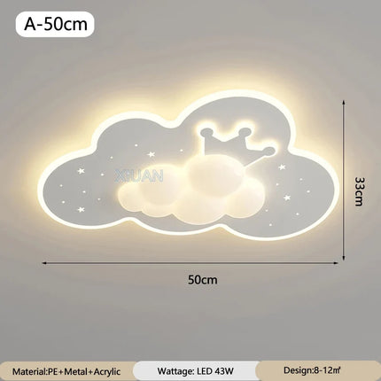 Lustre enfant en forme de couronne et nuage décoratif — LZ4XJ7