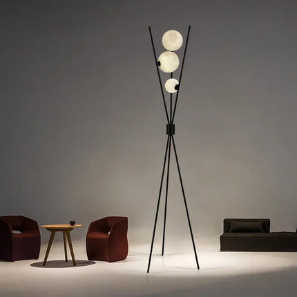 Lampadaire LED trépied avec globe en verre décoratif — LZ4X9M