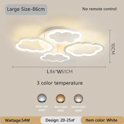 Lustre enfant en forme de nuage blanc romantique — LZ4X9T2