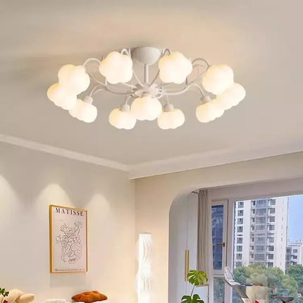 Plafonnier LED moderne avec abat-jour en coton décoratif — LZ4X7P9