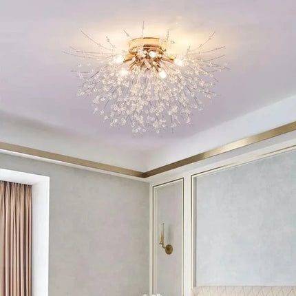 Plafonnier moderne en cristal forme pissenlit style nordique — LZ4X9Q2F