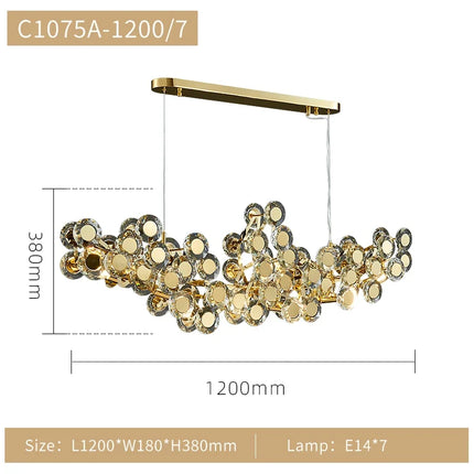 Lustre en verre design tournesol pour intérieur moderne — LZ4X9P2