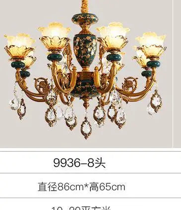 Lustre en céramique avec éclairage cristal pour intérieur — LZ4N7Q2
