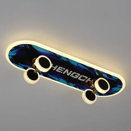 plafonnier créatif en forme de skateboard design moderne pour enfants