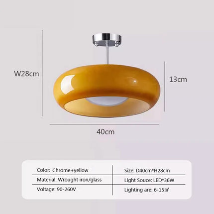Lustre suspension en verre orange et laiton antique style médiéval — LZ4X9P2Q
