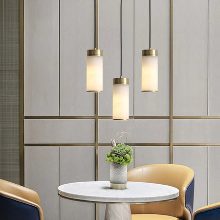 Suspension rétro en cuivre avec abat-jour marbre pour intérieur et jardin — LZ4X9P