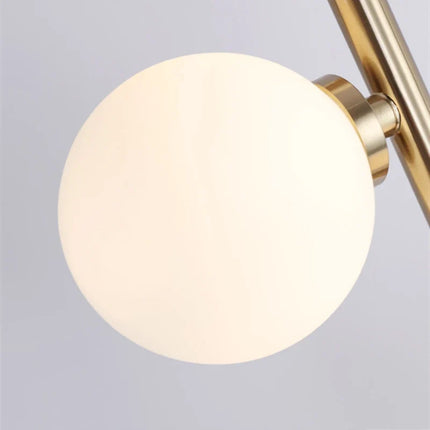 Lampadaire à 9 têtes avec globes en verre blanc — LZ4QJ7