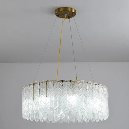 Suspension LED en verre avec lustre cristal nordique moderne — LZ4X9P