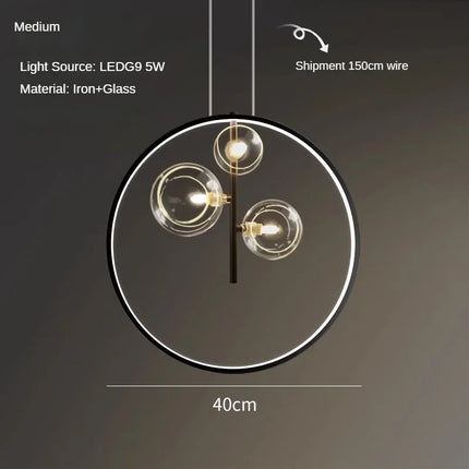 Suspension moderne en verre à bulles pour décoration intérieure et restaurant — LZ4X9T2
