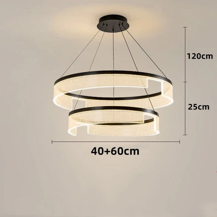 Lustre circulaire LED en aluminium et acrylique pour intérieur — LZ4X9P2