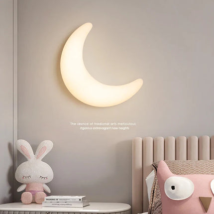 applique murale led moderne en forme de lune décorative et créative
