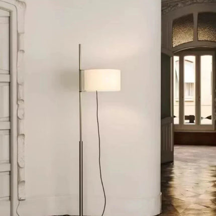 Lampadaire minimaliste moderne avec abat-jour en tissu rétro — LZ4X9Q7N