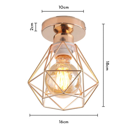 Plafonnier encastré industriel vintage en métal pour intérieur créatif — LZ4X9T2